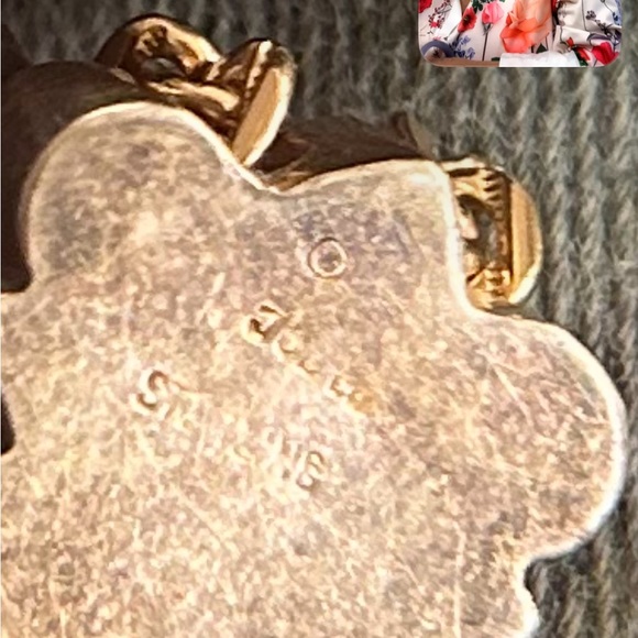 Sterling Silver with Amethyst gem on gold chain lanyard - Picture 11 of 11